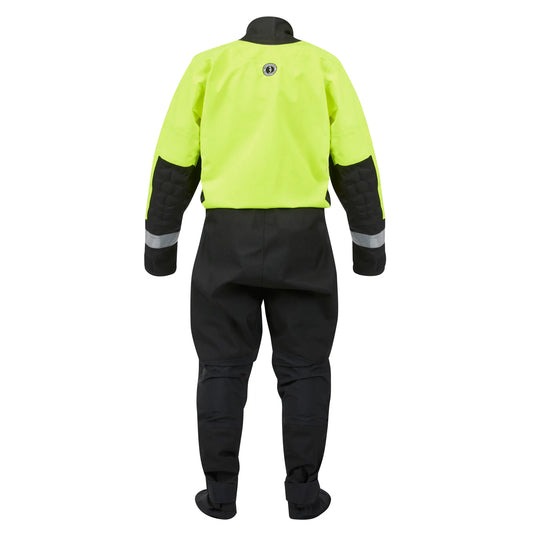 Mustang MSD576 Water Rescue Dry Suit - Fluorescent Yellow Green-Black - Large - lakescouleeoutdoors