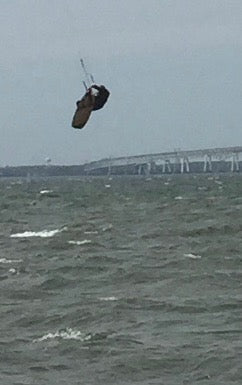 Cold weather kite surfing