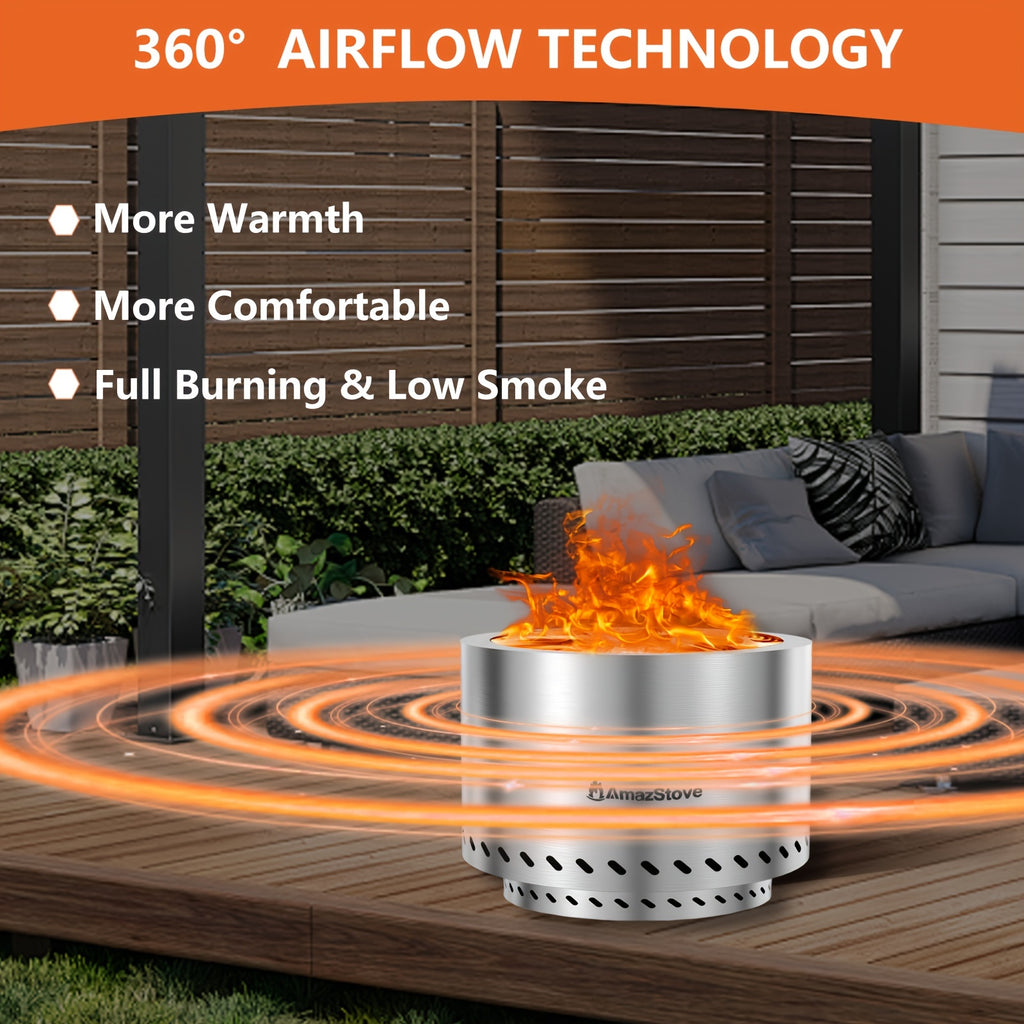 20 Inch Smokeless Firepit - lakescouleeoutdoors