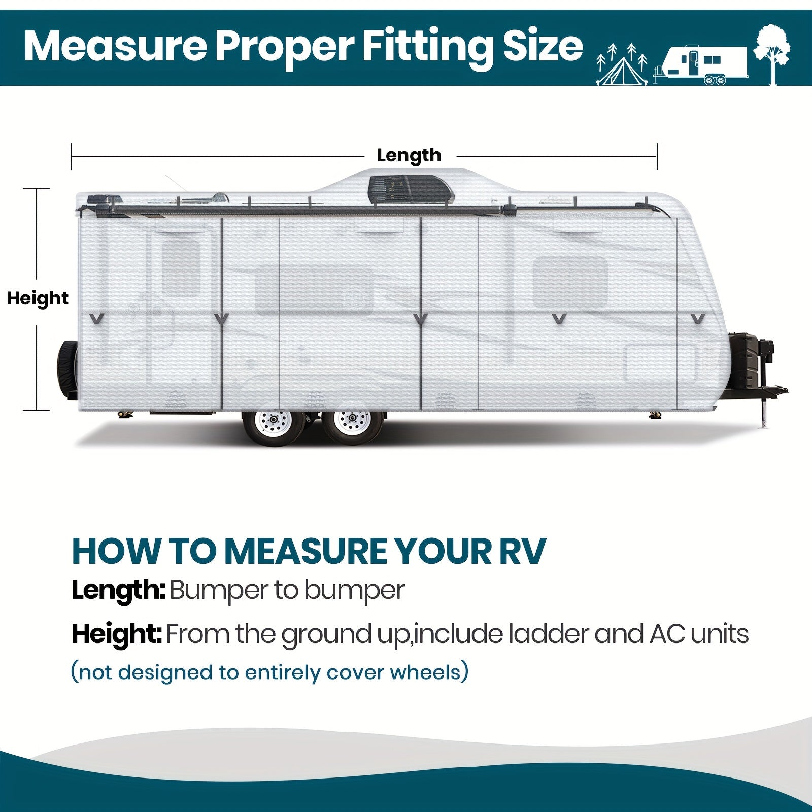 RV Cover with 4 Tire Covers - lakescouleeoutdoors