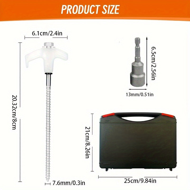 12pcs Heavy Duty Tent Stakes - lakescouleeoutdoors