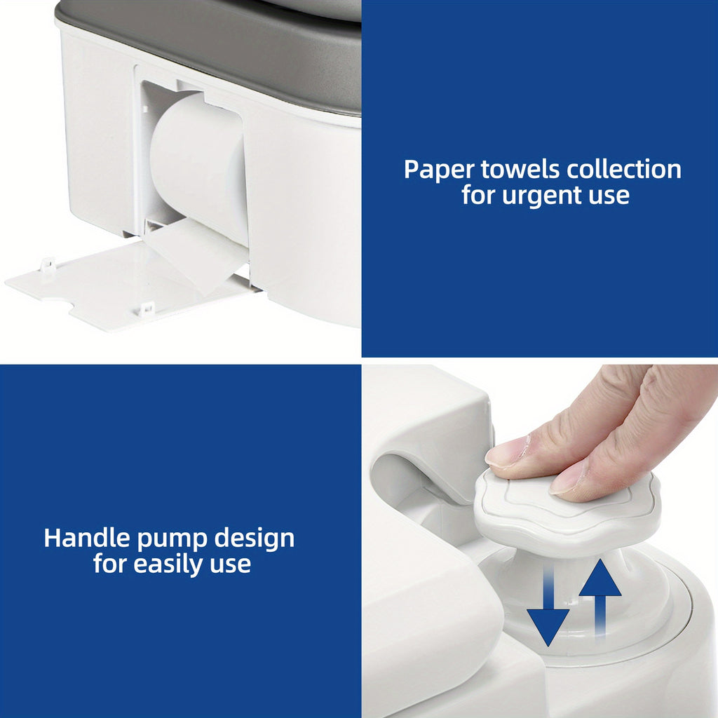 Portable 6.34 Gallon Camping Toilet - lakescouleeoutdoors