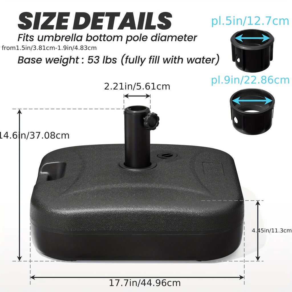 53lb Heavy Duty Patio Umbrella Base - lakescouleeoutdoors