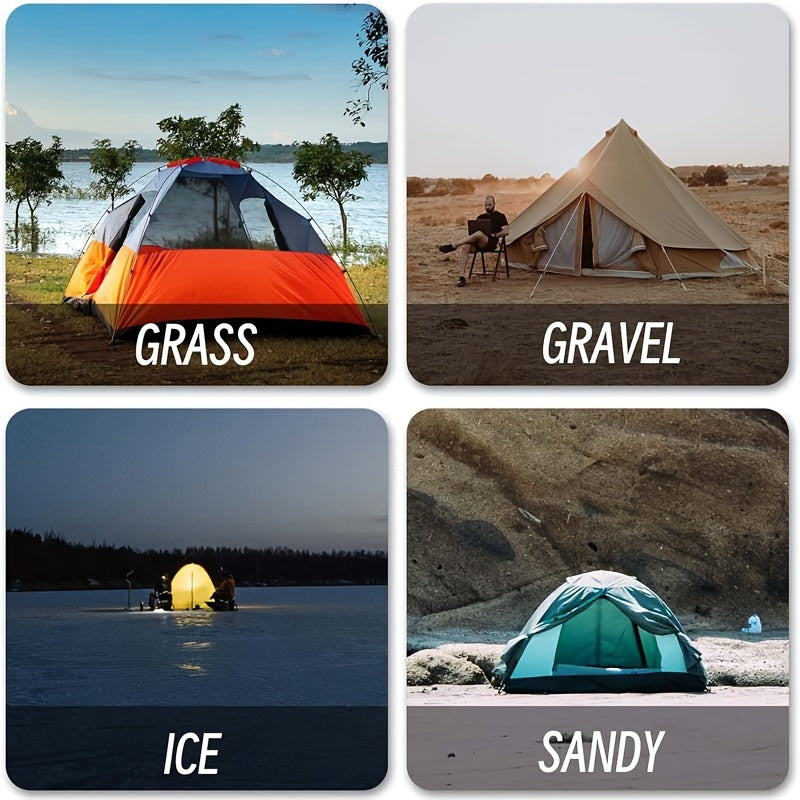 12pcs Heavy Duty Tent Stakes - lakescouleeoutdoors