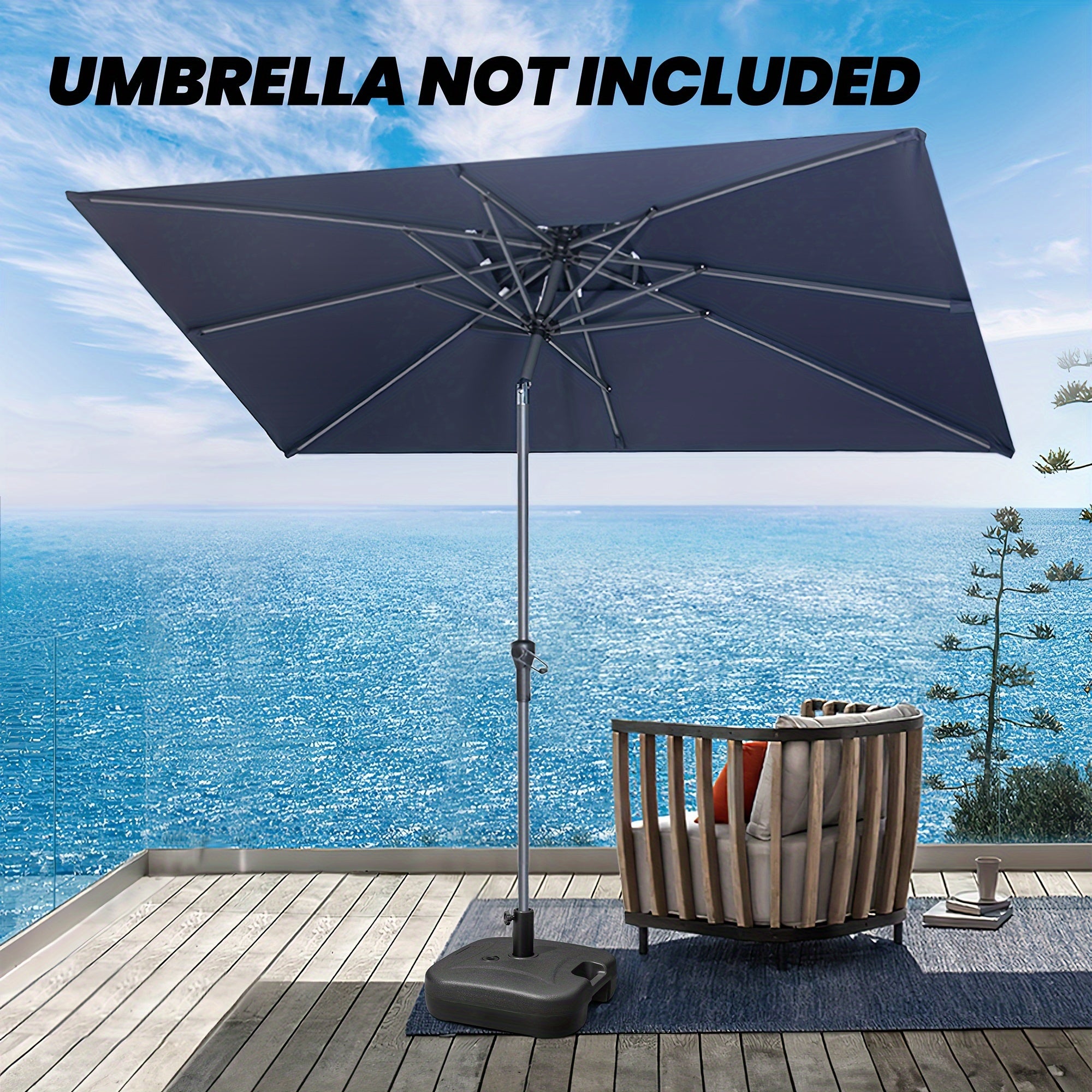53lb Heavy Duty Patio Umbrella Base - lakescouleeoutdoors