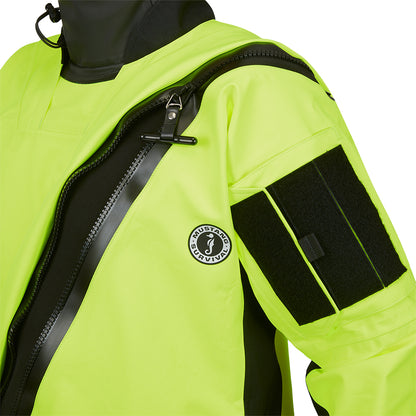 Mustang Sentinel Series Water Rescue Dry Suit  Fluorescent Yellow GreenBlack  Large 2 Long MSD62403251L2L101