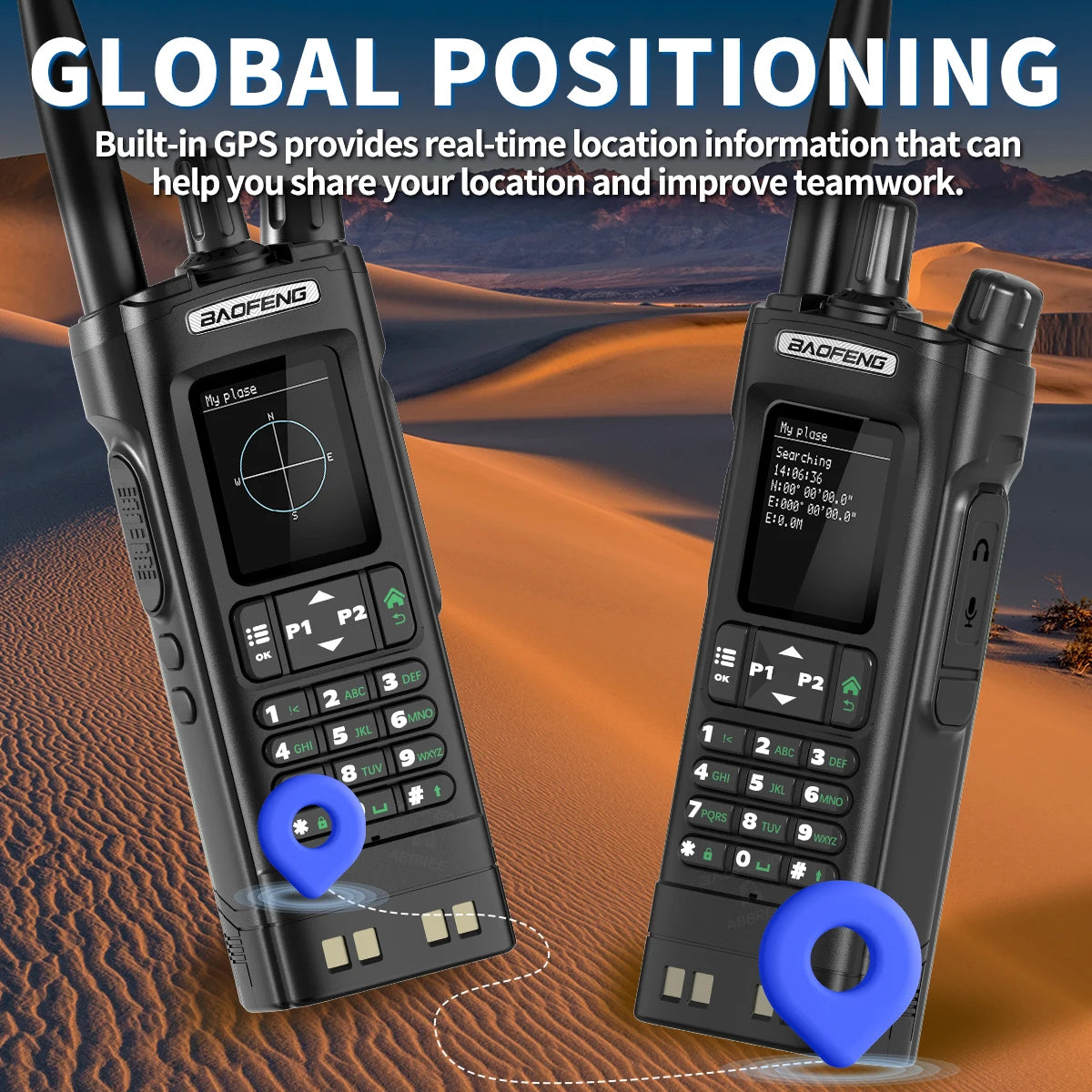 Baofeng UV-32 GPS Two Way Radio - lakescouleeoutdoors