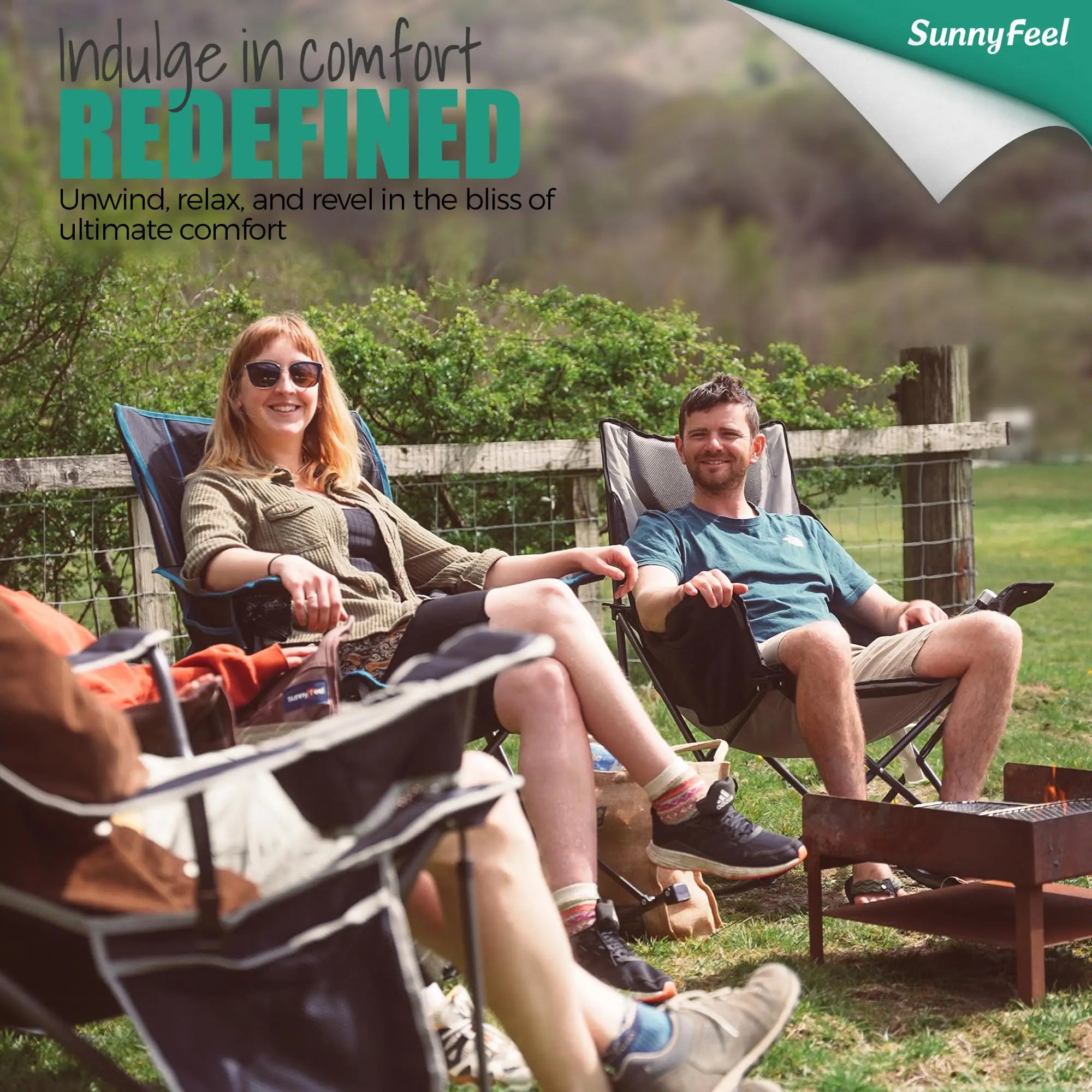 Oversized Heated Folding Rocking Chair - lakescouleeoutdoors