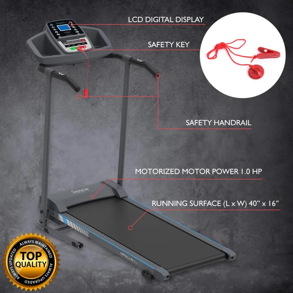 Folding Treadmill - Cardio Exercise Machine - lakescouleeoutdoors