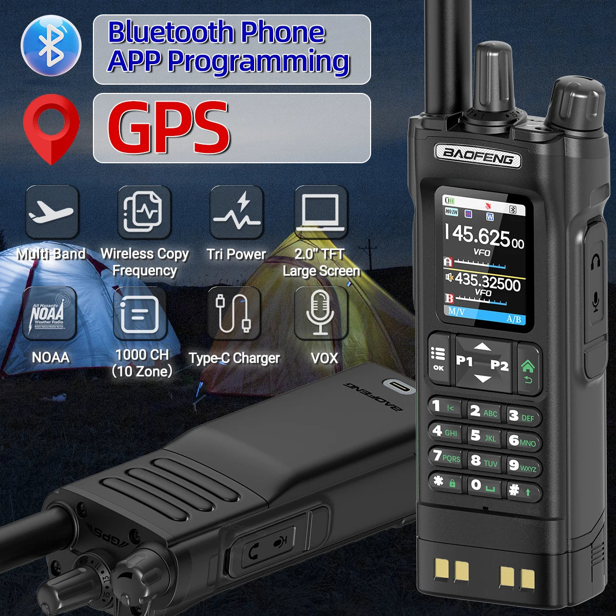Baofeng UV-32 GPS Two Way Radio - lakescouleeoutdoors