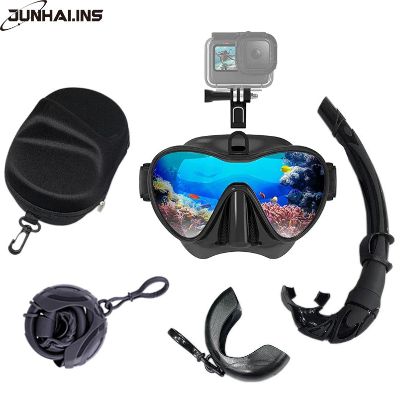 Wet Go-pro Mount Diving Mask - lakescouleeoutdoors