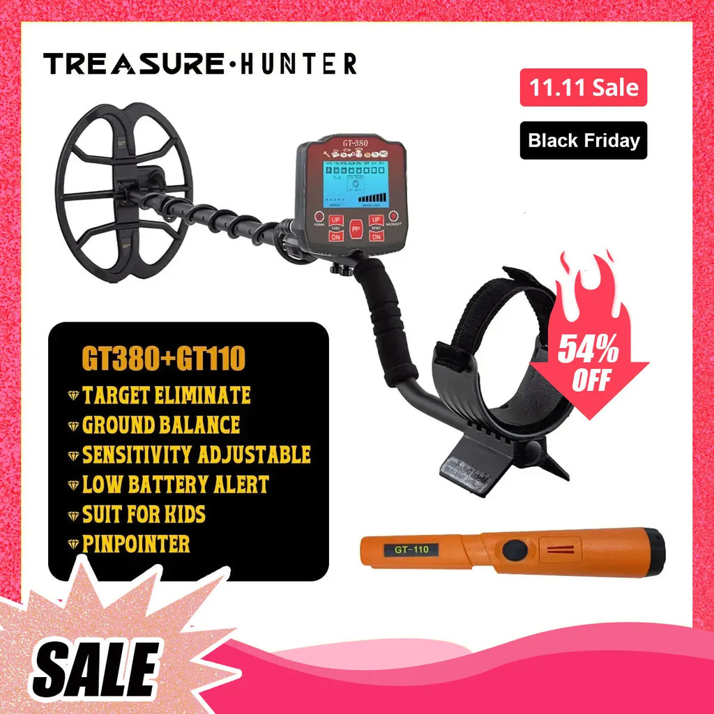 Treasure Hunter GT380 Professional Metal Detector - lakescouleeoutdoors