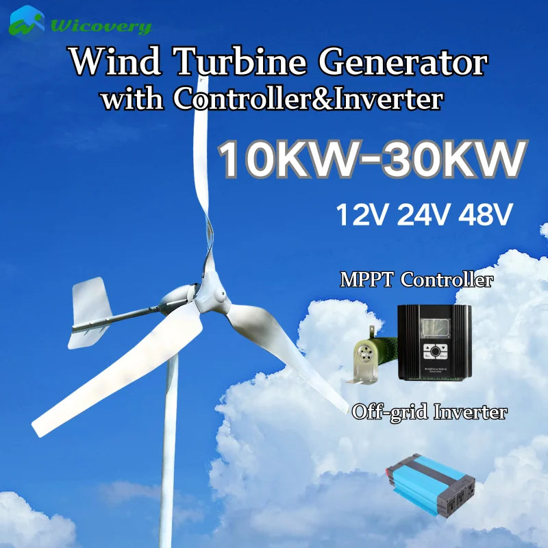 10KW 30KW 20KW Wind Turbine - lakescouleeoutdoors