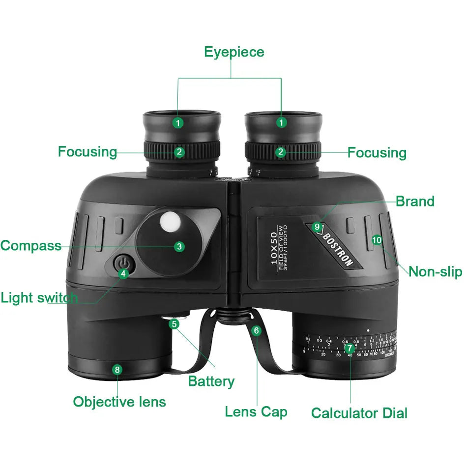 10x50 Marine Binoculars - lakescouleeoutdoors