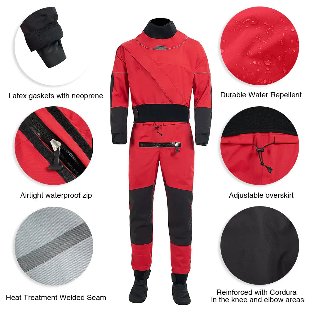 Kayak Dry Suit for Men - lakescouleeoutdoors