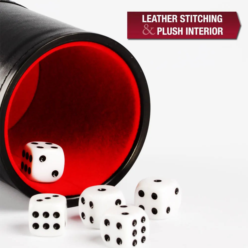 Leather Dice Cup - lakescouleeoutdoors