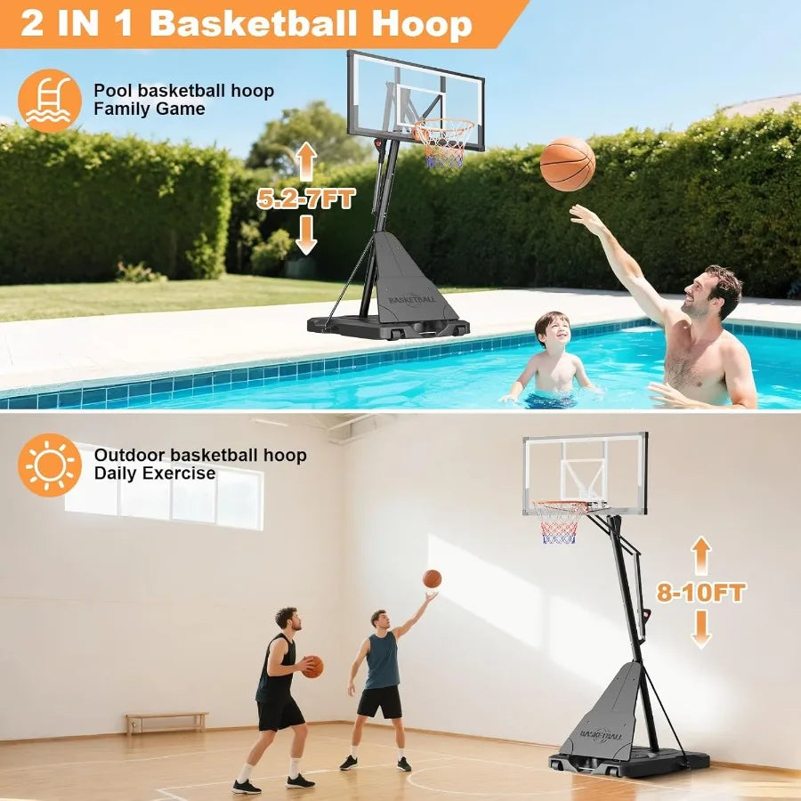 Outdoor Portable Basketball Hoop System - lakescouleeoutdoors