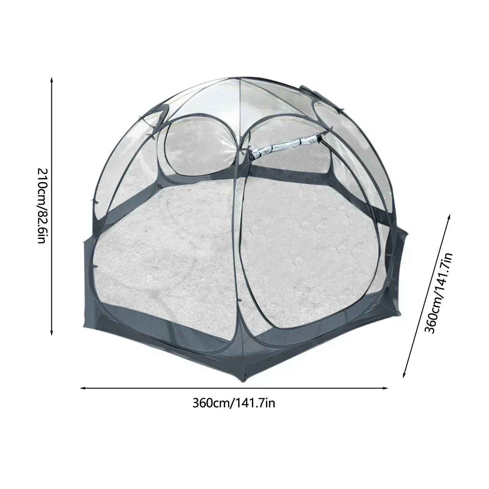 Transparent Camping Tent 11.8 Ft. - lakescouleeoutdoors