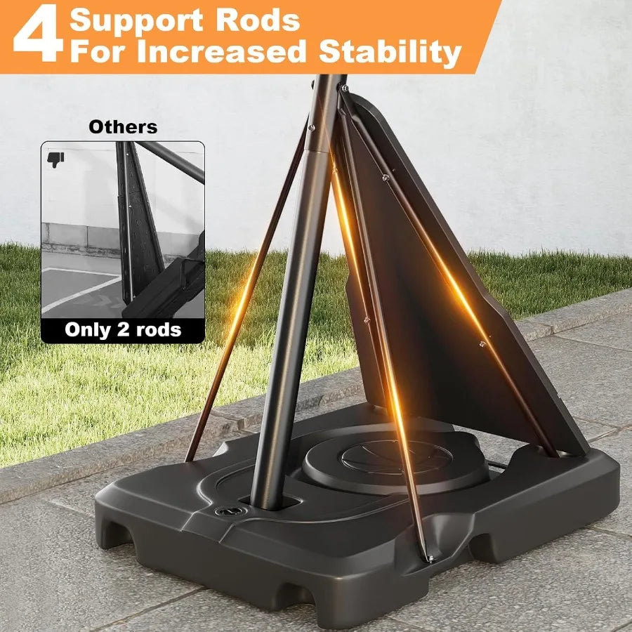 Outdoor Portable Basketball Hoop System - lakescouleeoutdoors