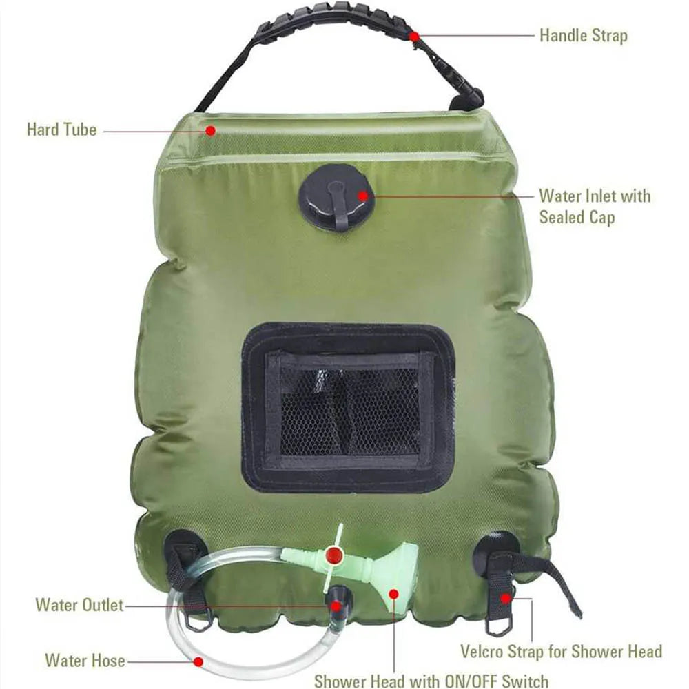 20L Solar Shower Bag - lakescouleeoutdoors