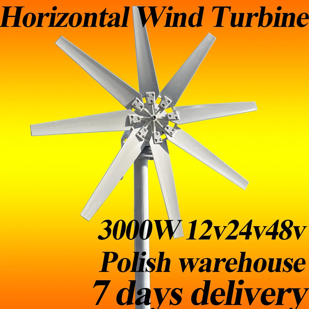 Small horizontal axis wind turbine 1KW-3KW - lakescouleeoutdoors