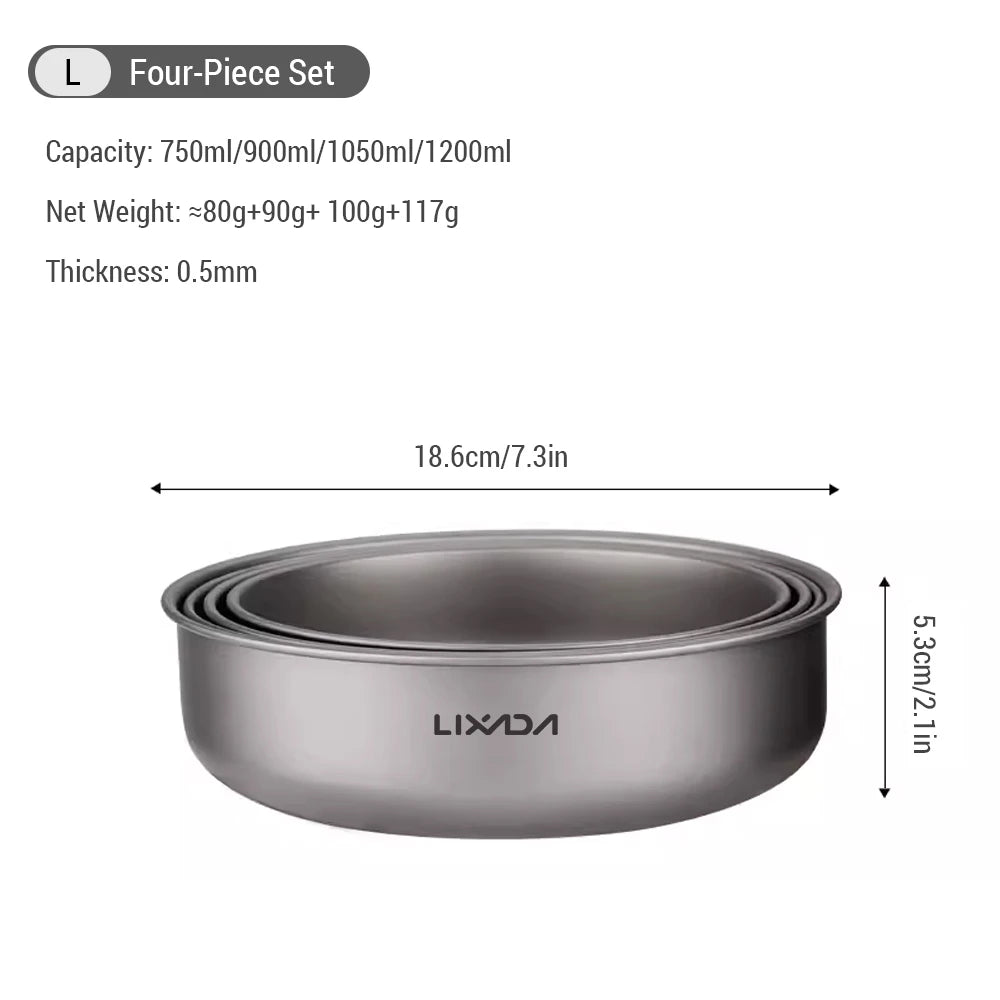 4pcs Titanium Mixing Bowl Set - lakescouleeoutdoors