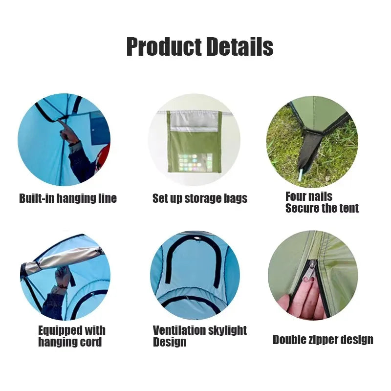 Outdoor portable privacy tent - lakescouleeoutdoors