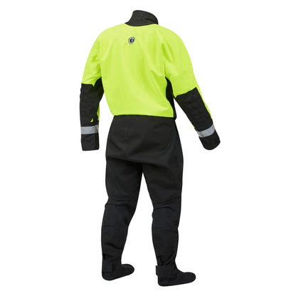 Mustang MSD576 Water Rescue Dry Suit - Fluorescent Yellow Green-Black - Large - lakescouleeoutdoors