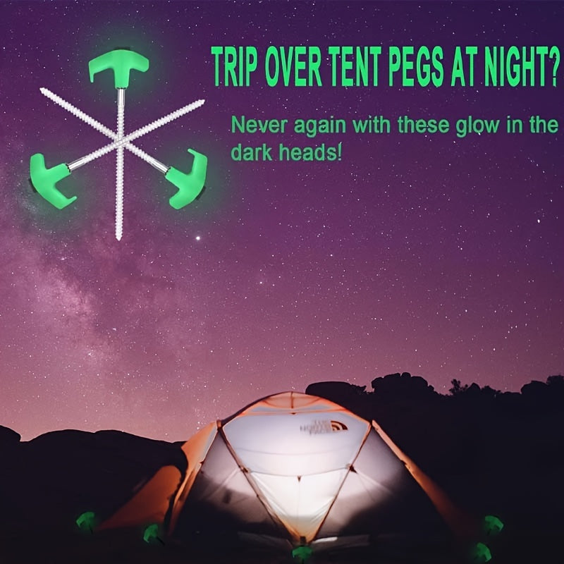 12pcs Heavy Duty Tent Stakes - lakescouleeoutdoors