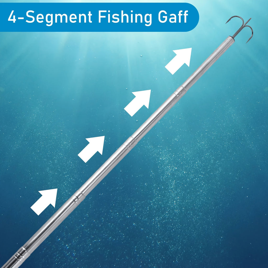 4-Segment Telescopic Fishing Gaff - lakescouleeoutdoors