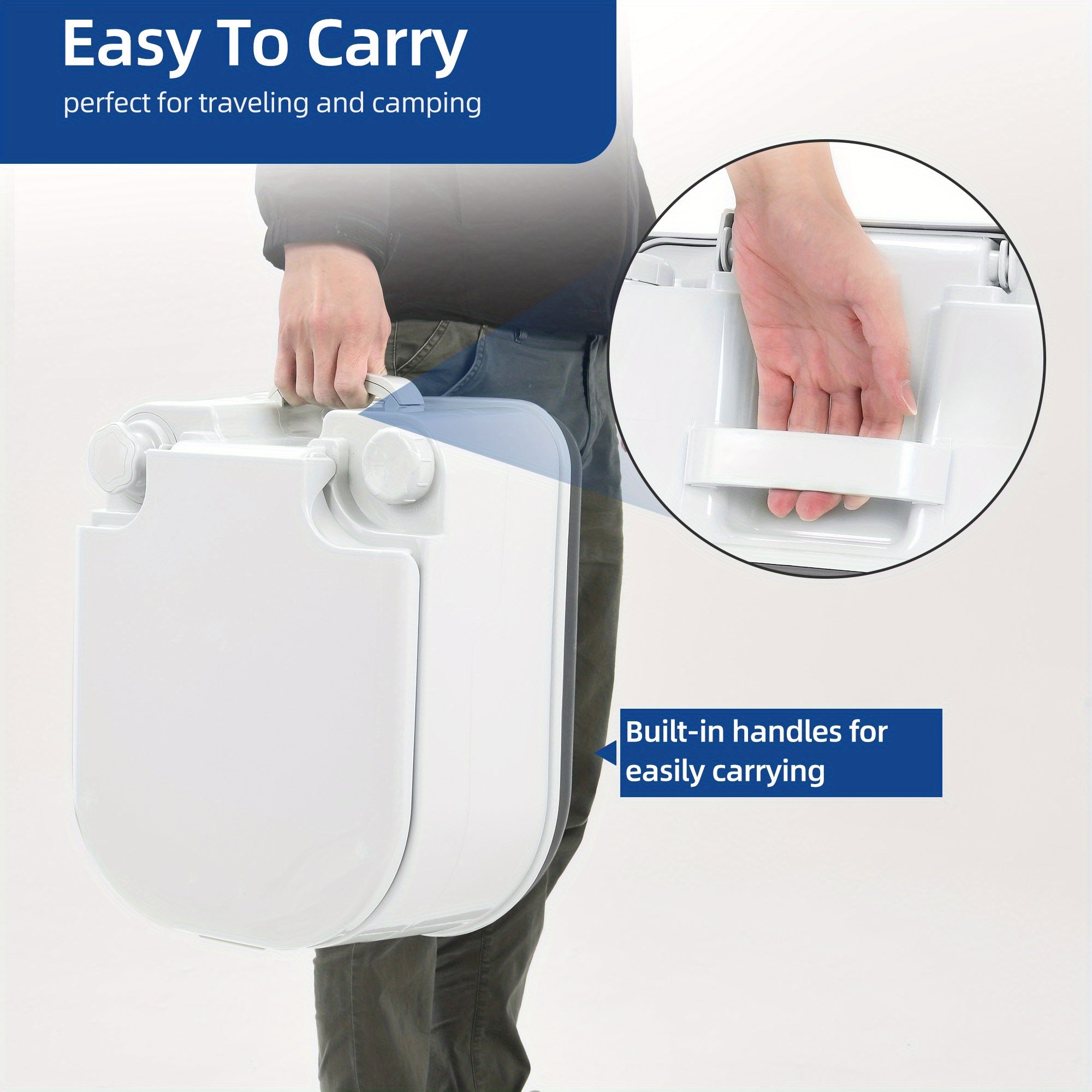 Portable 6.34 Gallon Camping Toilet - lakescouleeoutdoors