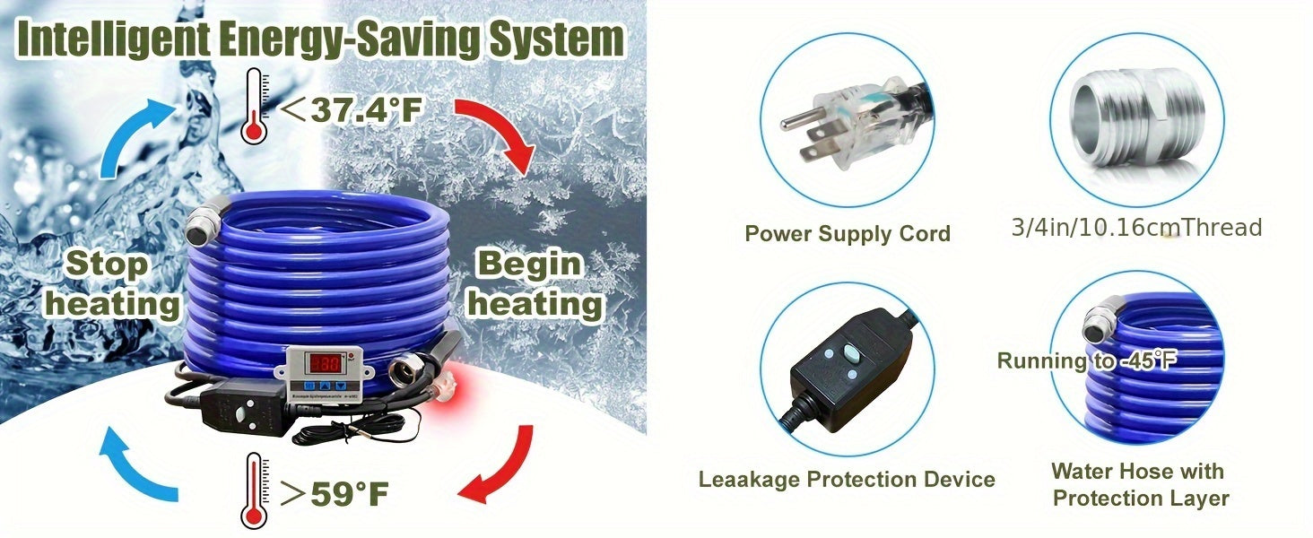 RV Fresh Water Hose Heated - lakescouleeoutdoors