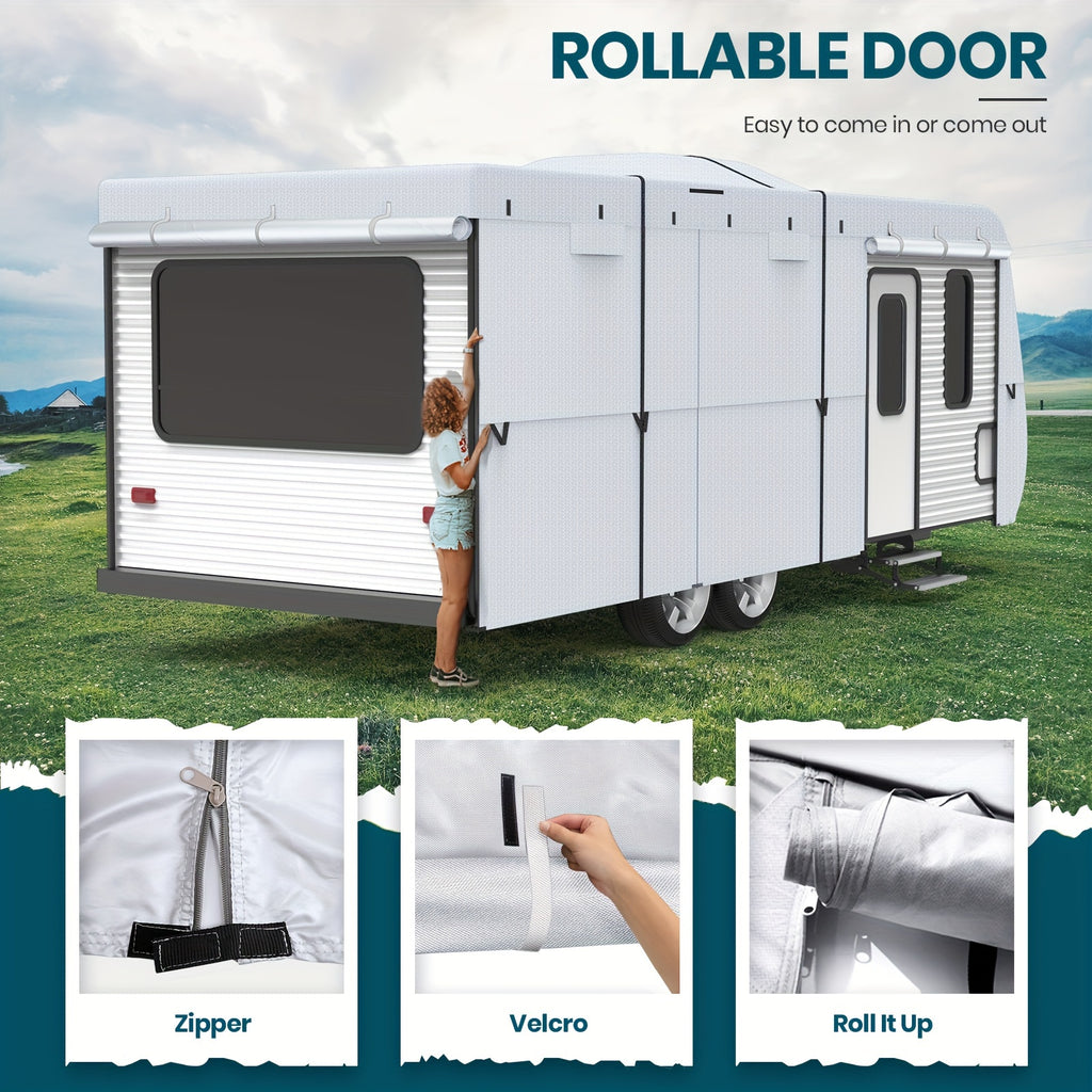 RV Cover with 4 Tire Covers - lakescouleeoutdoors