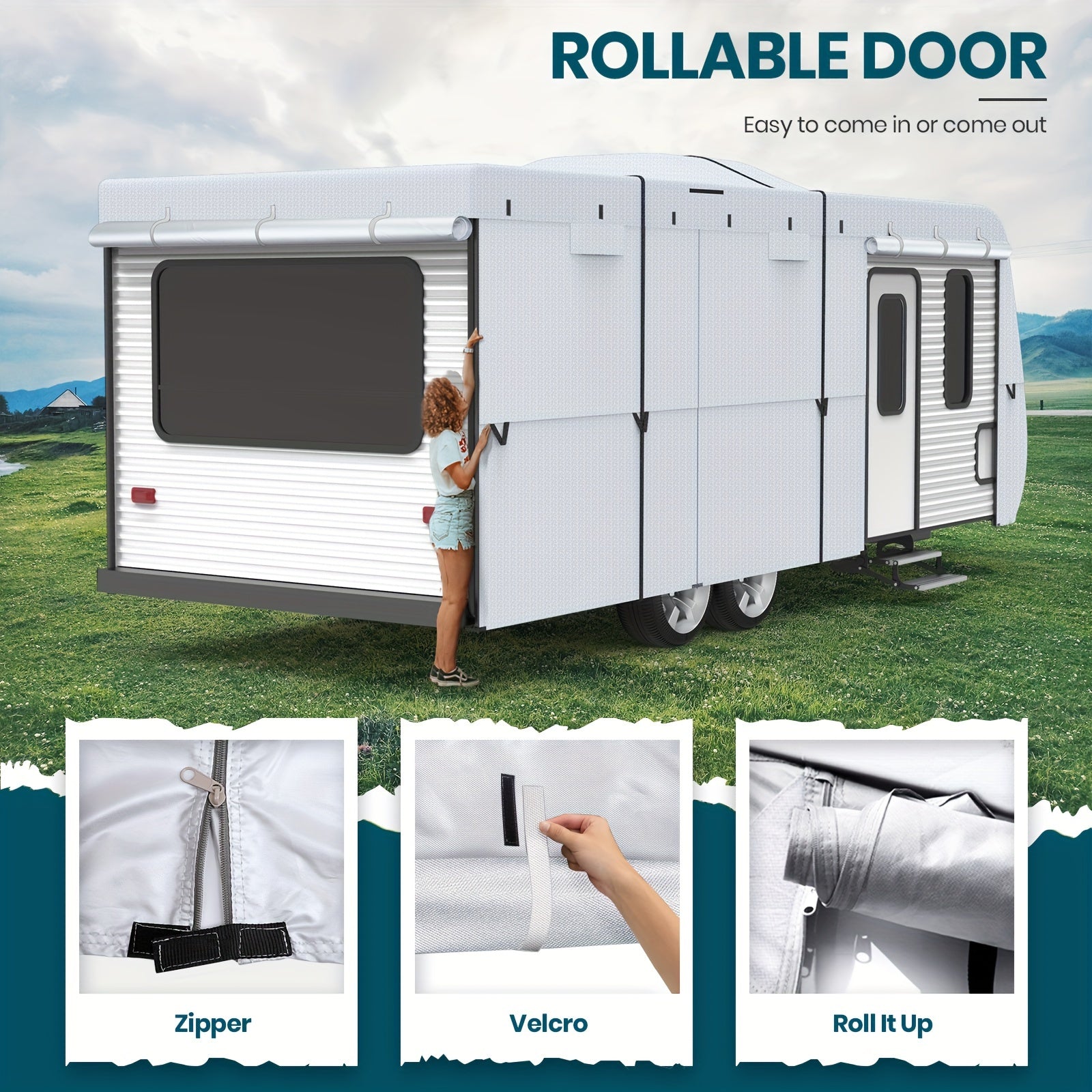 RV Cover with 4 Tire Covers - lakescouleeoutdoors