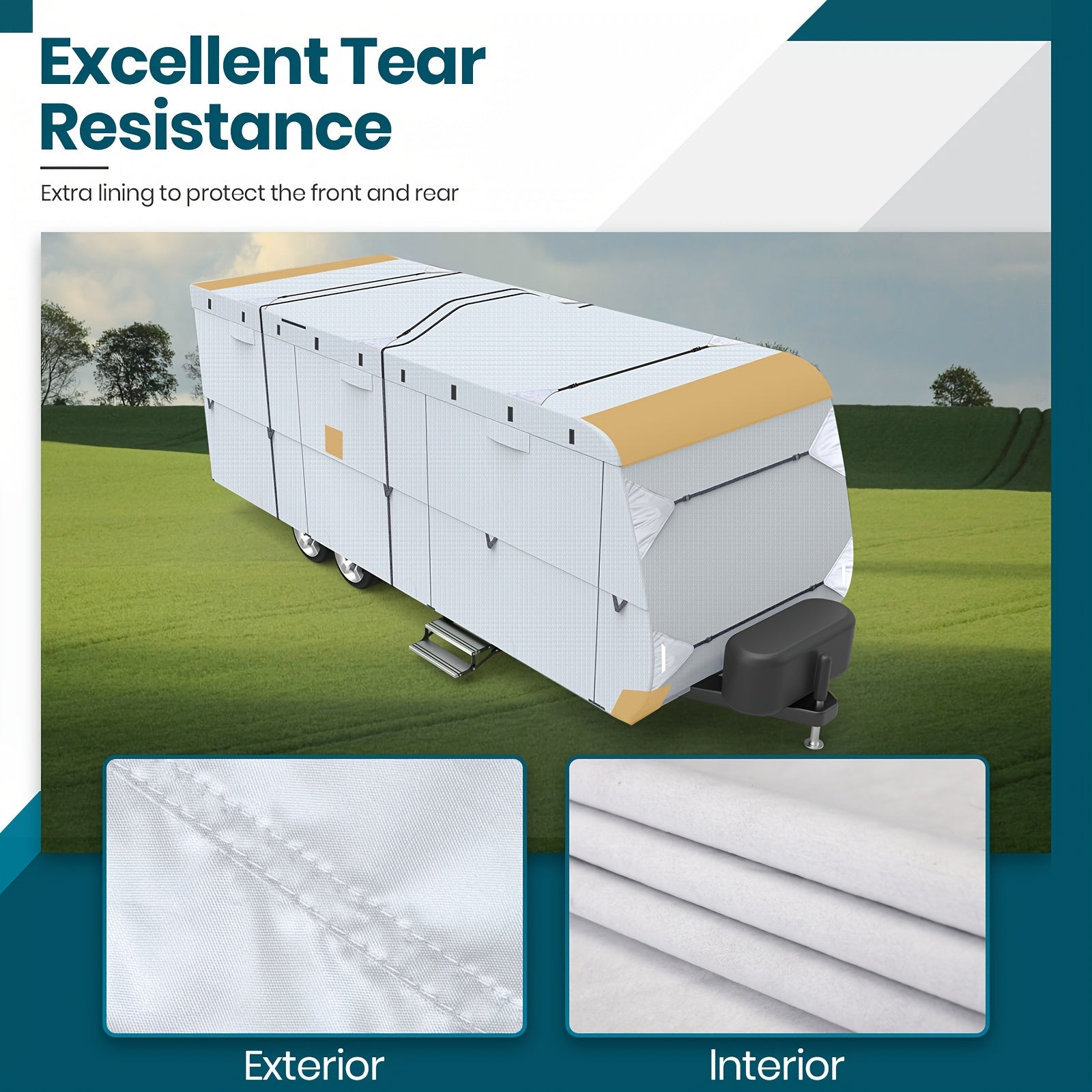 RV Cover with 4 Tire Covers - lakescouleeoutdoors