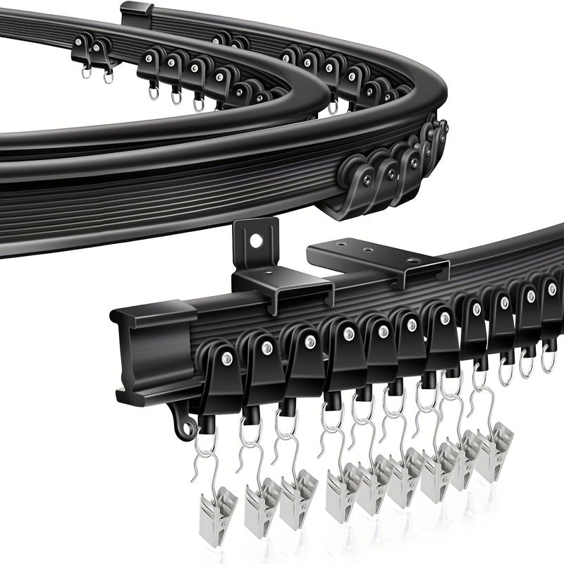 1 Set Ceiling or Wall Mounted Curtain Track - lakescouleeoutdoors